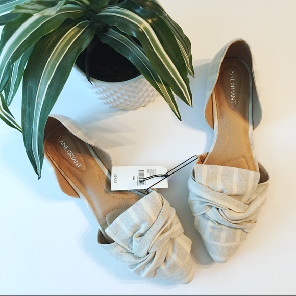 Lane Bryant Shoes - Lane Bryant Fabric Striped Flats 10W